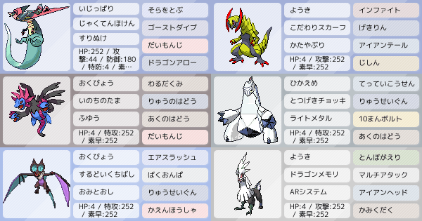 ドラゴン統一パーティ ドラゴン好きな方おすすめ ポケモンパーティ構築 ポケモン徹底攻略