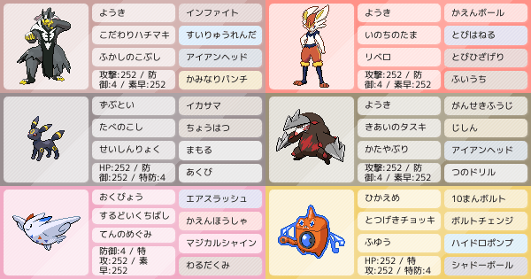 ブラッキー 育成 ポケモン 論 盾 剣