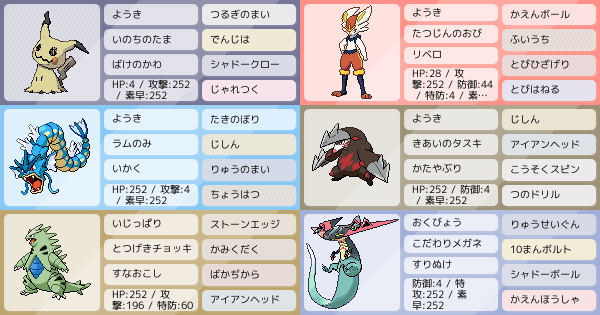 バランスよさそうかなと思って考えた構築 ポケモンパーティ構築 ポケモン徹底攻略