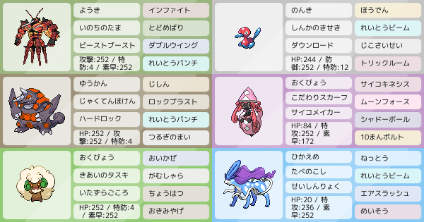 趣味パ アドバイス求 色統一レンタルパ公開中 ポケモンパーティ構築 ポケモン徹底攻略