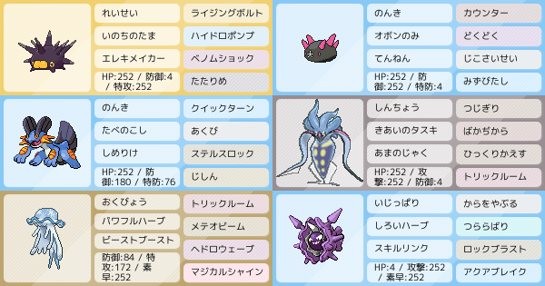 S12シングル マスターボール到達 海産物統一パーティ ポケモンパーティ構築 ポケモン徹底攻略