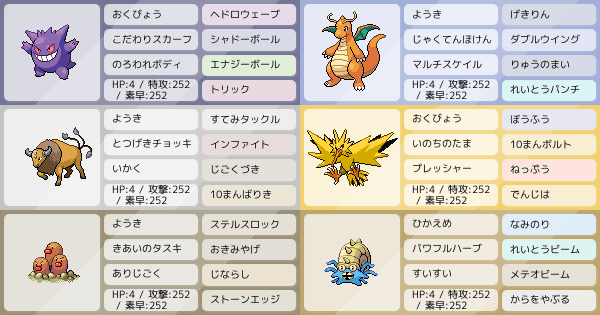 雪原解禁 なつかしの初代統一パ S12マスター到達 ポケモンパーティ構築 ポケモン徹底攻略