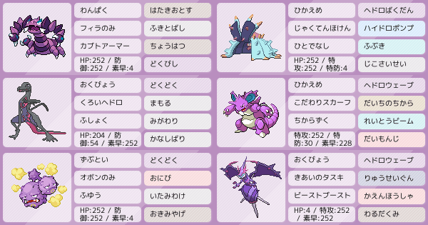 S12シングル 毒統一パーティ 苦心のマスターボール級達成 ポケモンパーティ構築 ポケモン徹底攻略 S12シングル 毒統一パーティ 苦心のマスターボール級達成 ポケモンパーティ構築 ポケモン徹底攻略