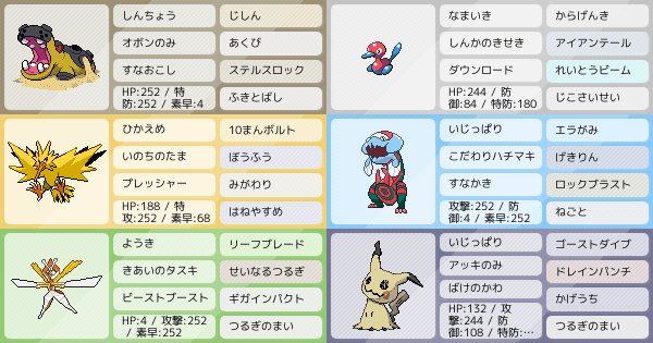 S13シングル最終691位 カバ展開サンダーノラゴン ポケモンパーティ構築 ポケモン徹底攻略 S13シングル最終691位 カバ展開サンダーノラゴン ポケモンパーティ構築 ポケモン徹底攻略