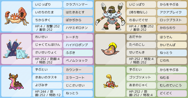 気持ち悪さ重視 磯のお友達パーティ ポケモンパーティ構築 ポケモン徹底攻略 気持ち悪さ重視 磯のお友達パーティ ポケモンパーティ構築 ポケモン徹底攻略