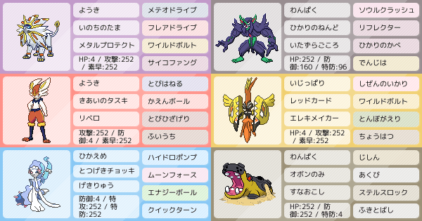 ソルガレオでソルり隊 サイクル構築 ポケモンパーティ構築 ポケモン徹底攻略 ソルガレオでソルり隊 サイクル構築 ポケモンパーティ構築 ポケモン徹底攻略