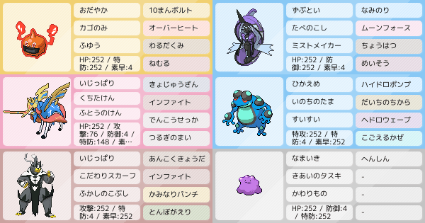 S16シングル ヒトムレヒレシアン マスターボール級 ポケモンパーティ構築 ポケモン徹底攻略