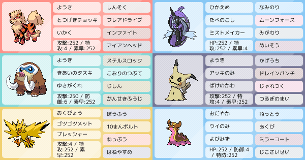 新シーズン対策 初心者です アドバイスお願いします ポケモンパーティ構築 ポケモン徹底攻略 新シーズン対策 初心者です アドバイスお願いします ポケモンパーティ構築 ポケモン徹底攻略