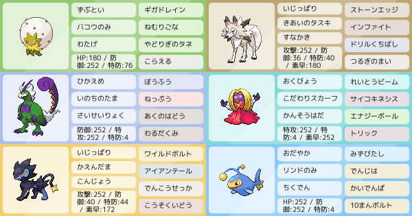 作り 起点 【ポケモンSMバトン構築】バトン起点作り一覧