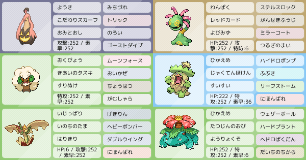 シングル 草統一 ポケモンパーティ構築 ポケモン徹底攻略 シングル 草統一 ポケモンパーティ構築 ポケモン徹底攻略