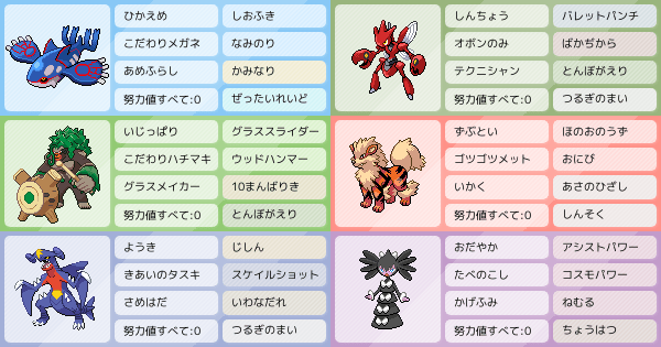 あ ポケモンパーティ構築 ポケモン徹底攻略