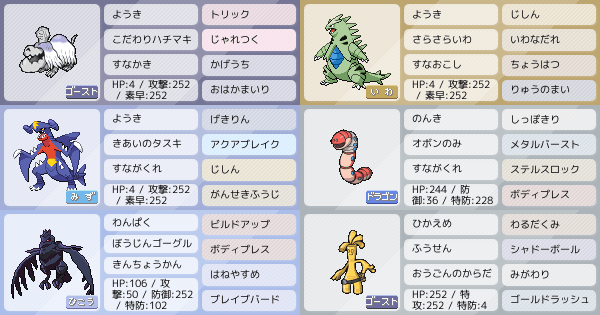 S1シングル バンギラス軸砂パ ポケモンパーティ構築 ポケモン徹底攻略 S1シングル バンギラス軸砂パ ポケモンパーティ構築 ポケモン徹底攻略